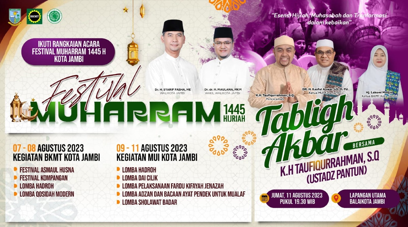 cover Puncak Festival Muharram, Pemkot Gelar Tabligh Akbar Bersama Ustadz Pantun