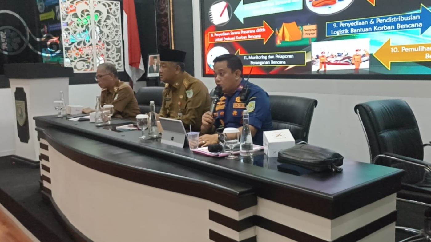 cover Gelar Rakor Penanggulangan Bencana Banjir ; Pj Wali Kota Jambi Akan Pimpin Apel Kesiapan Penanggulangan Bencana