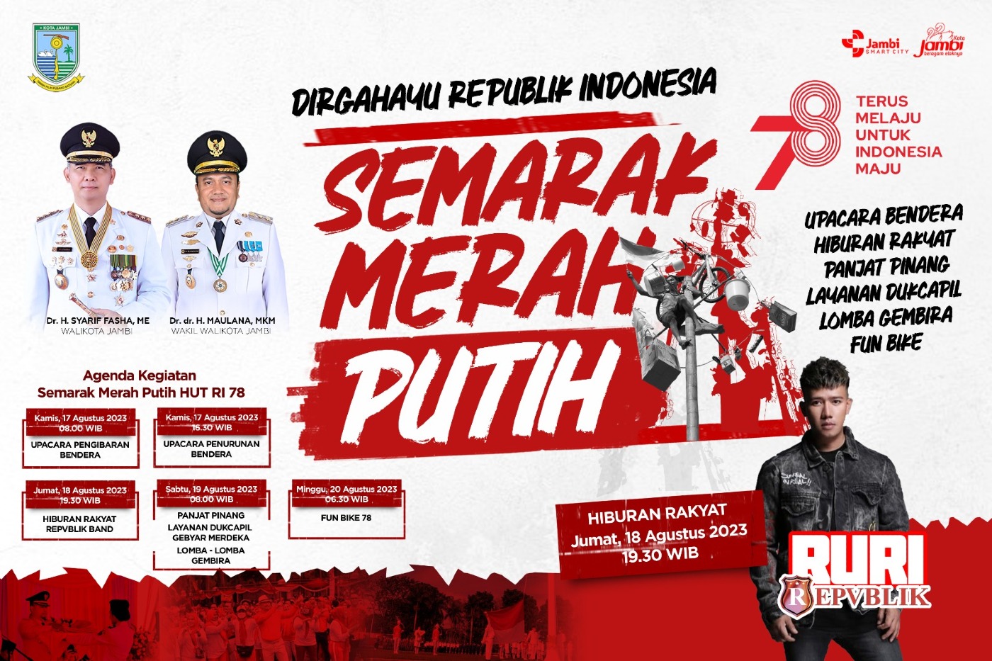 cover Semarak Kemerdekaan Indonesia, Pemkot Jambi Gelar Ragam Acara Seru Untuk Masyarakat