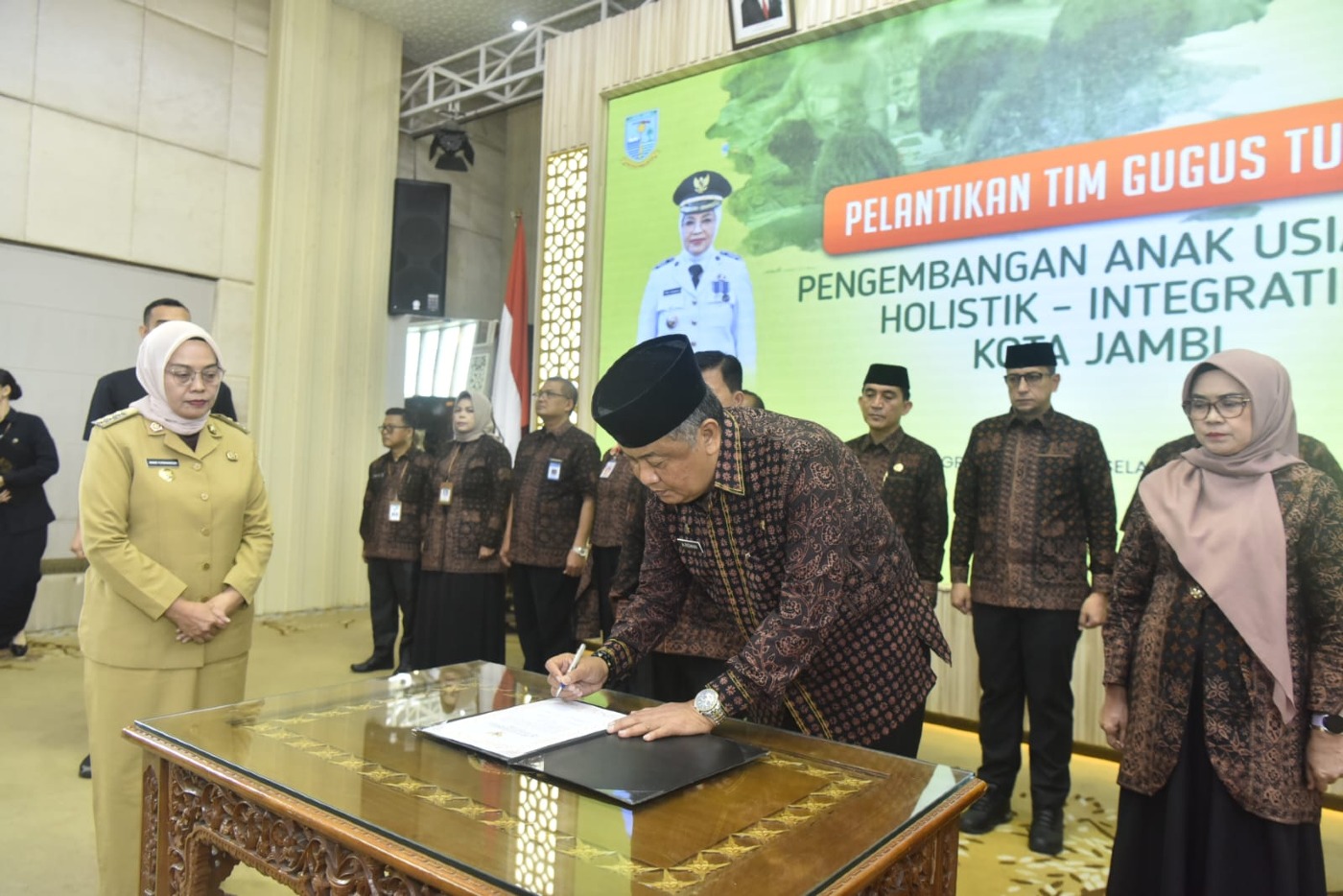 cover Lantik Gugus Tugas, Pj Wali Kota Harap Pengembangan PAUD Di Kota Jambi Holistik Integratif