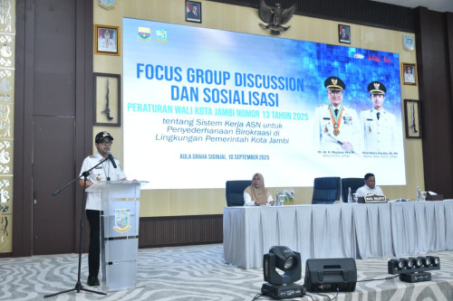 cover Peraturan Wali Kota Jambi Nomor 13 Tahun 2025, Komitmen Dalam Upaya Mewujudkan Organisasi Yang Lebih Fleksibel, Kolaboratif Dan Berorientasi Hasil