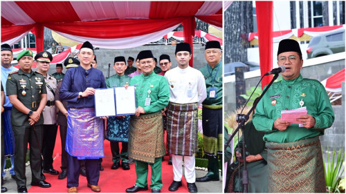 cover Pimpin Upacara HUT Kota Jambi, Wali Kota Maulana : "Tantangan Masih Banyak, Kebersamaan adalah Kekuatan Kita"