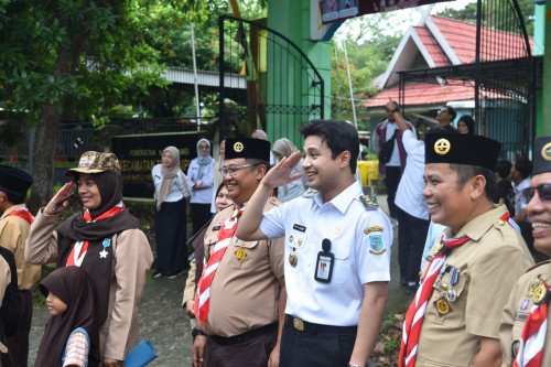 cover Pesta Siaga Pramuka Telanaipura Meriah, Wawako Ajak Pramuka Peduli Lingkungan